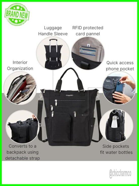 Lightweight Convertible Backpack Tote Crossbody Travel Purse Machine Washable main image 4